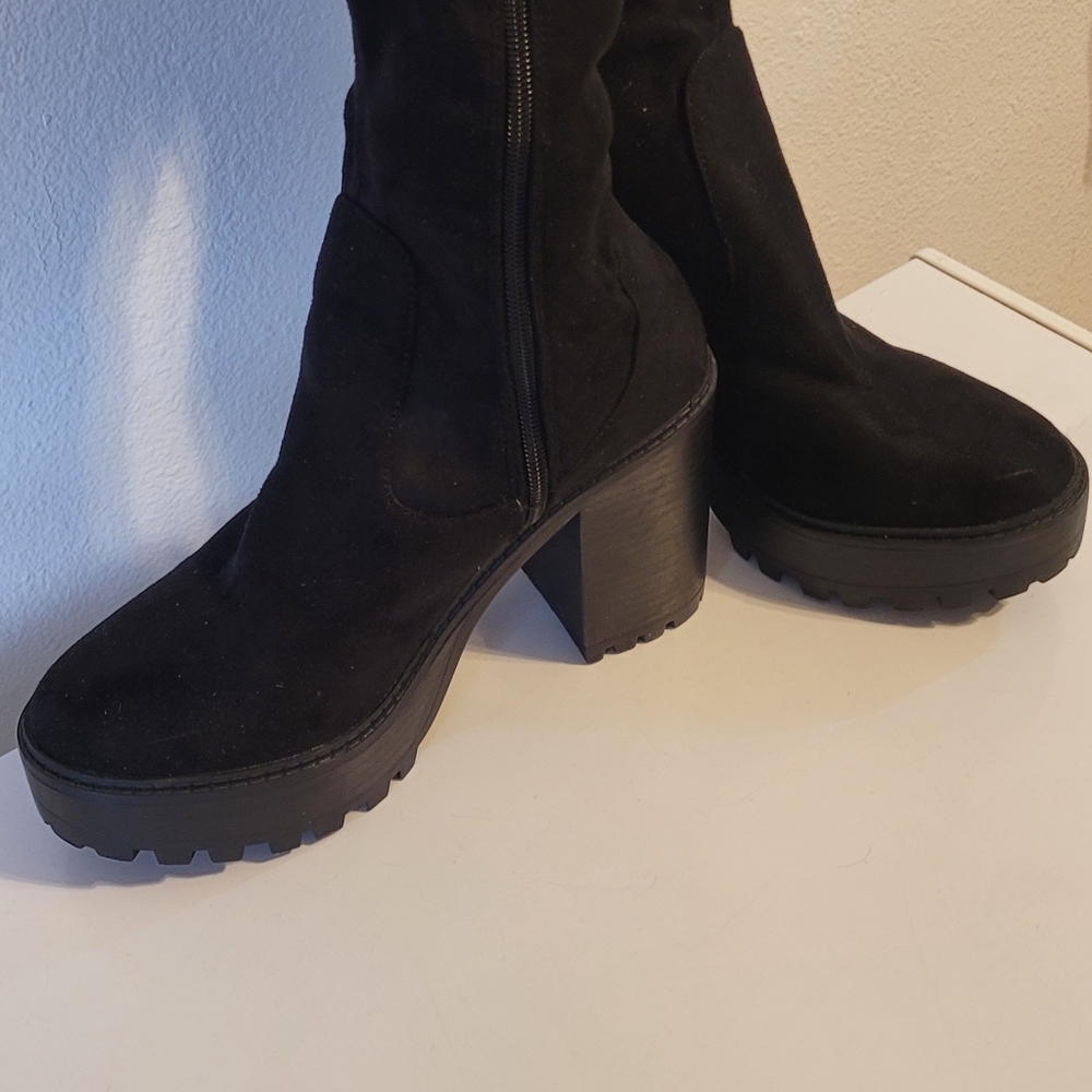 Black diba Boots Thigh High Women's  Sz 9.5 - Picture 8 of 14
